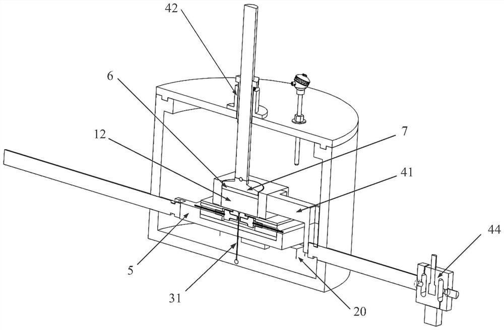 Test system and method for directly measuring interface shear strength at different temperatures