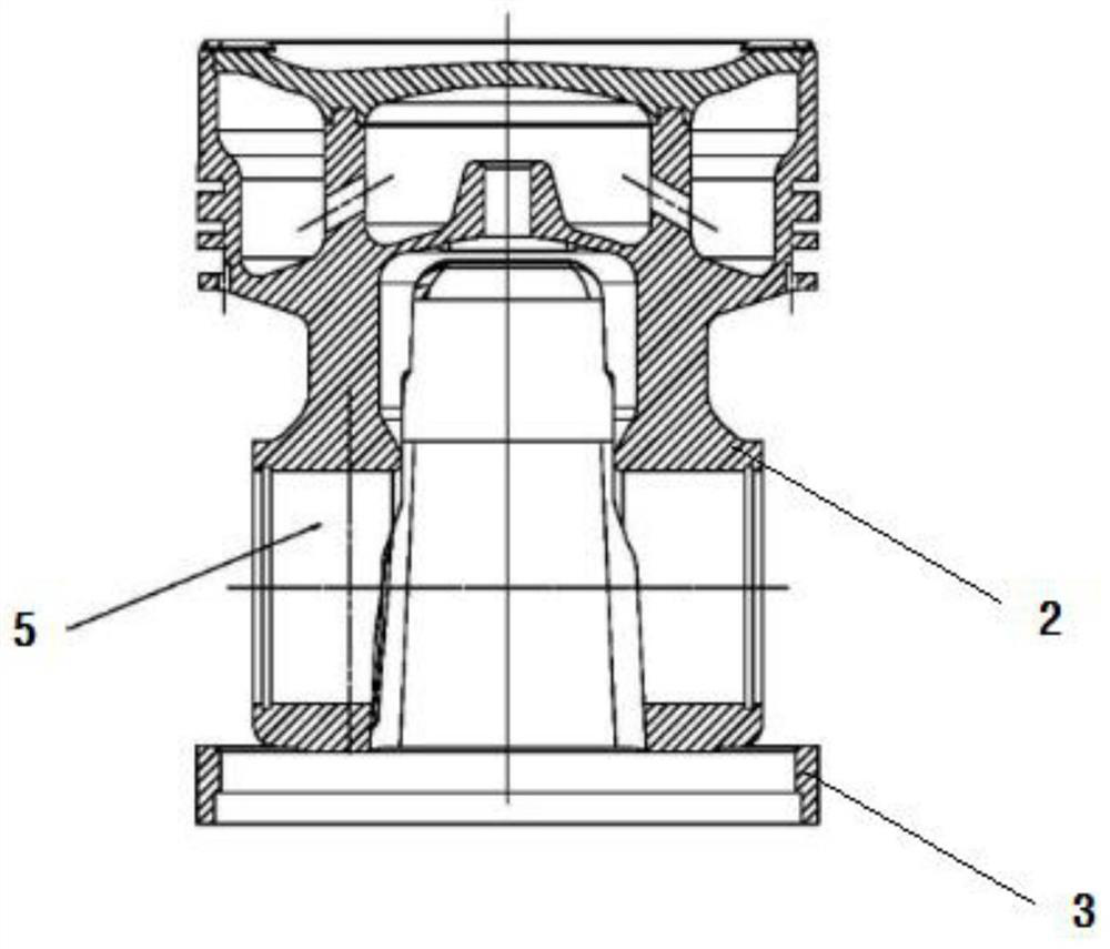 Large-cylinder-diameter integrally-forged steel piston