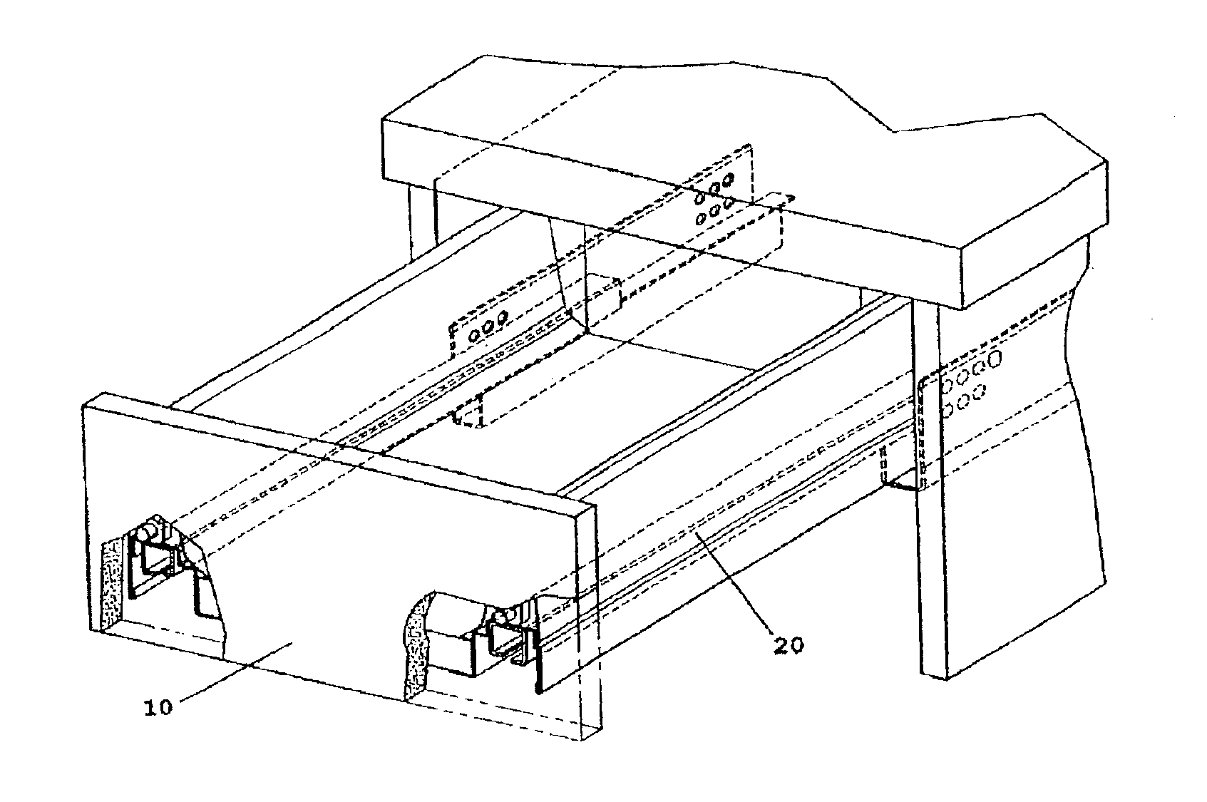 Guide rails for pull-out drawer/equipment