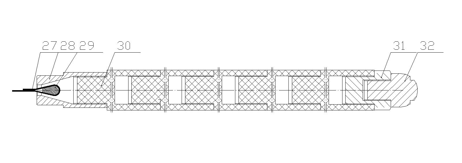 Cord core drilling tool for tunnel subhorizontal hole