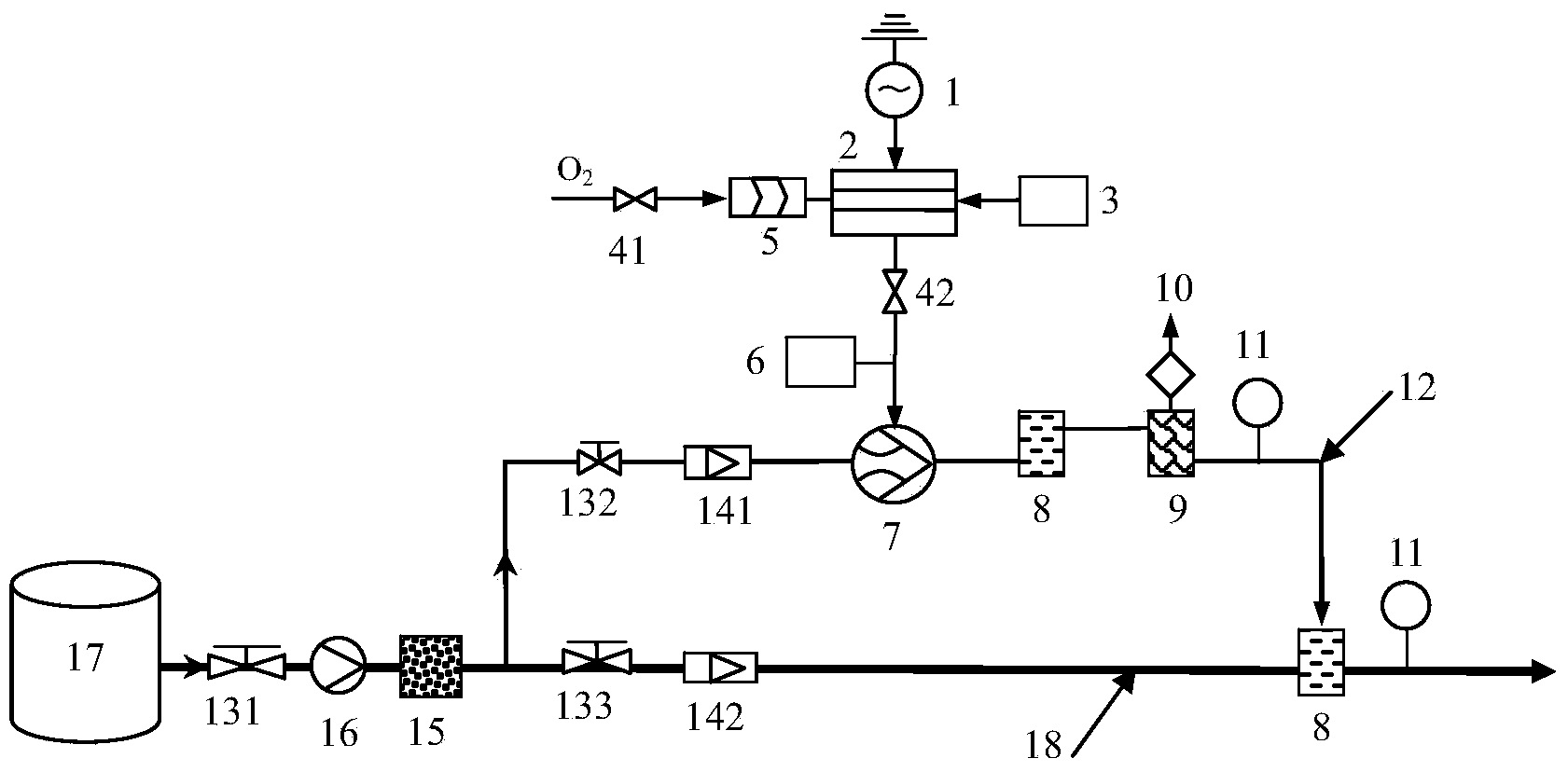 Method and device of treating algae-laden water by hydroxyl radicals