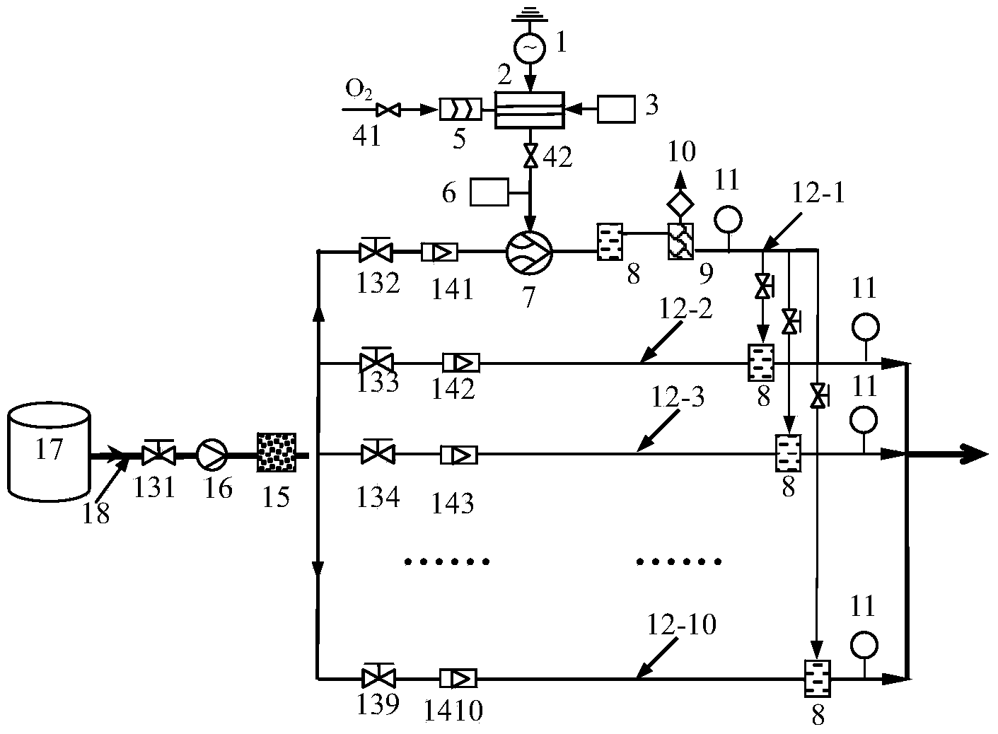 Method and device of treating algae-laden water by hydroxyl radicals