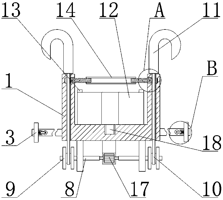 Simple automatic lifting escape device for top platform