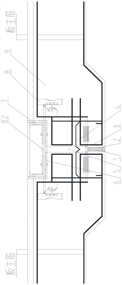 A basement communication opening structure based on waterproof steel plate