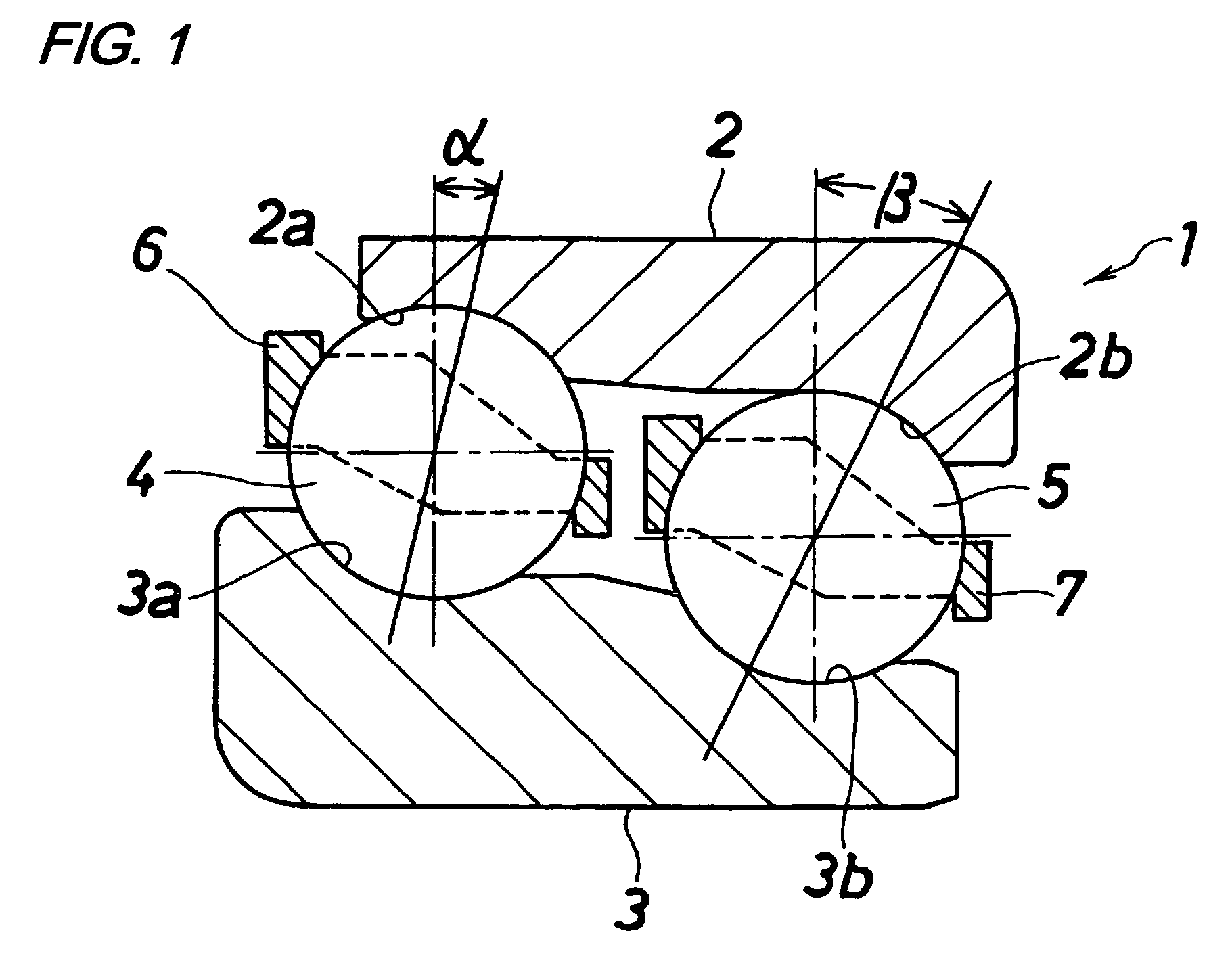 Double row ball bearing and differential gear device