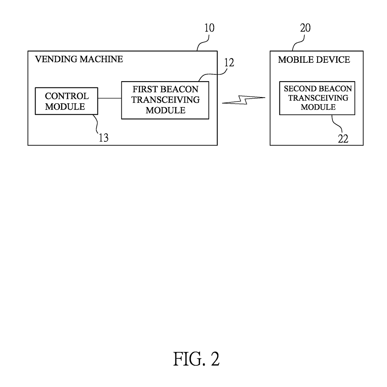 Method for operating a beacon-based vending system