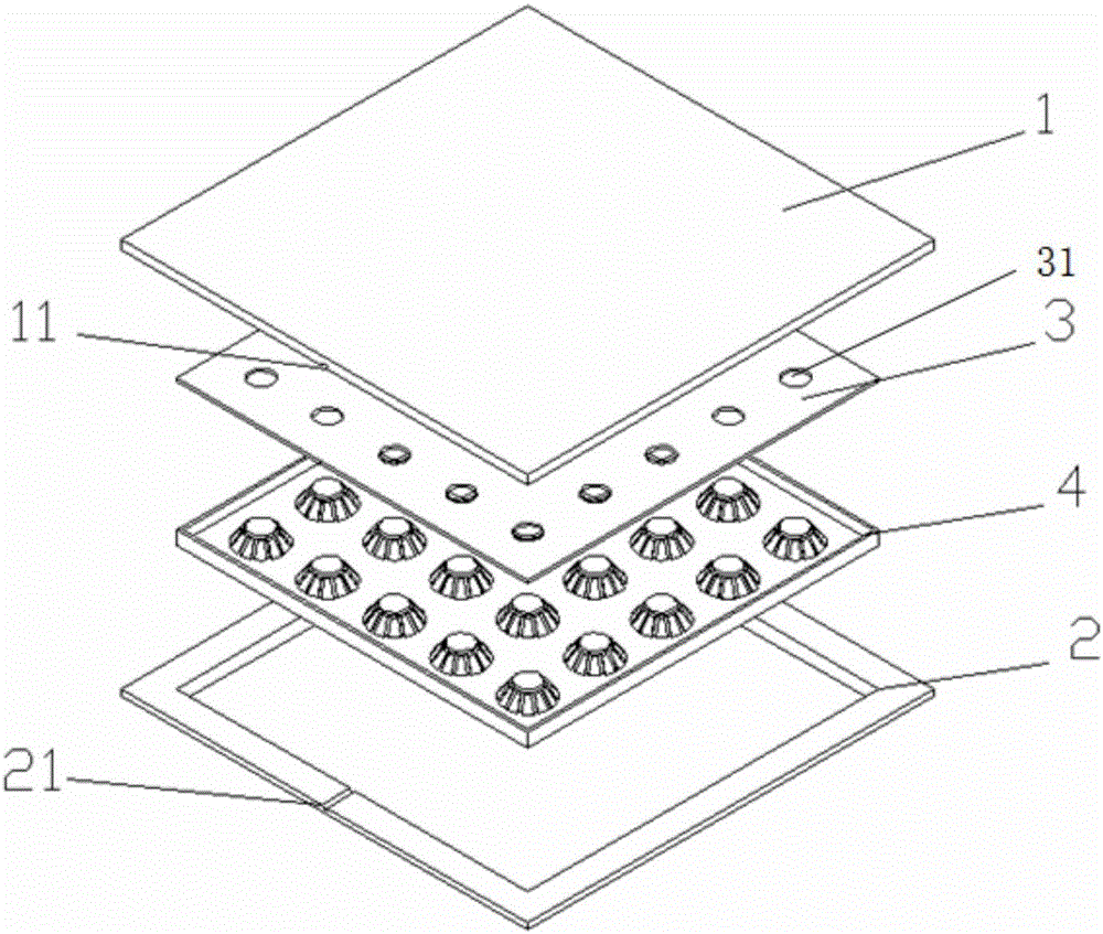 Flat heat pipe with multi-channel sintered supporting structure and manufacturing method thereof