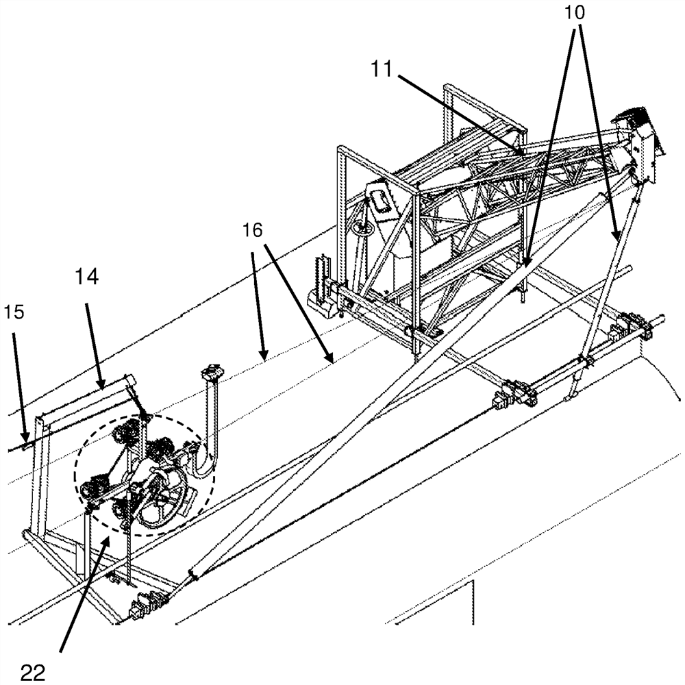 Cable robot for coating procedures