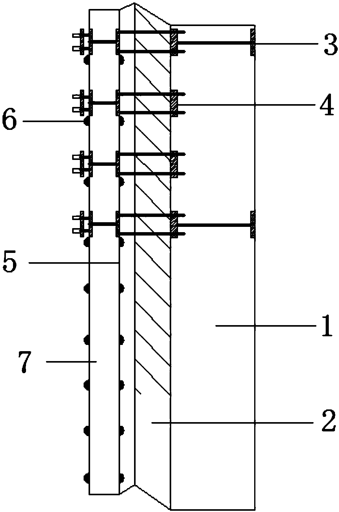 Modeling grid structure thermal insulation wall and construction method