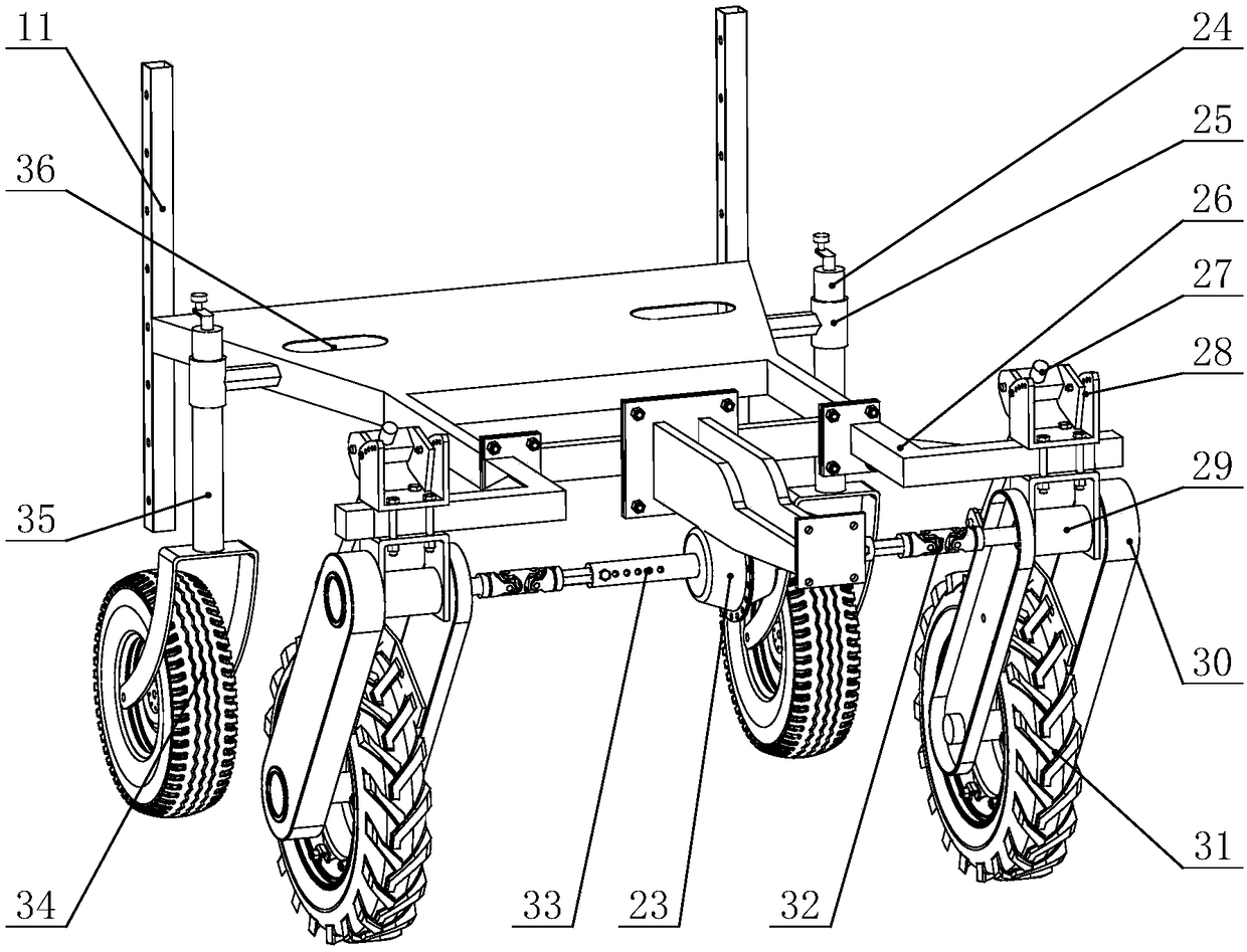 Small self-propelled high-clearance spraying machine