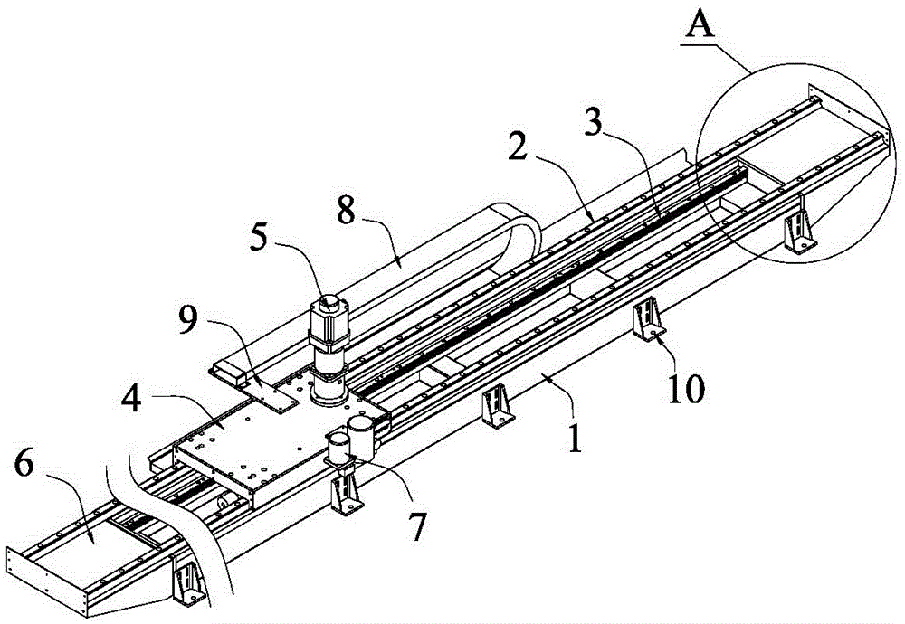 Large-stroke heavy-load slipway structure