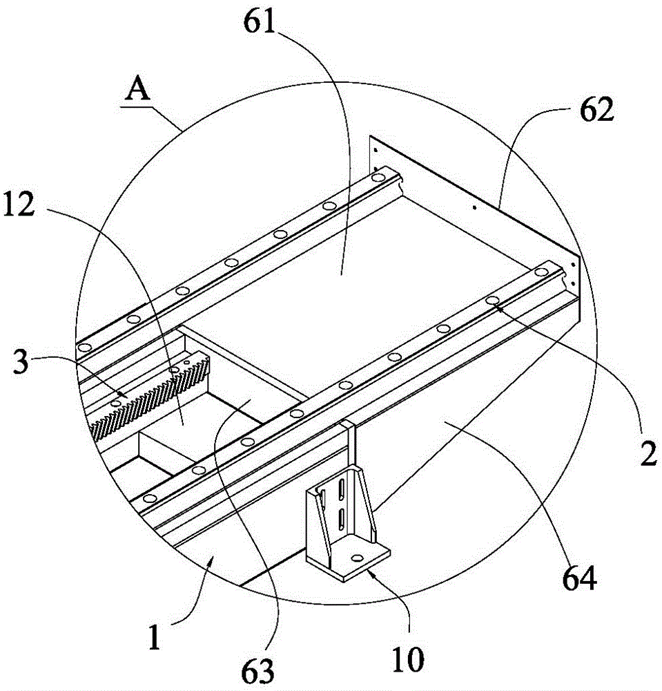 Large-stroke heavy-load slipway structure