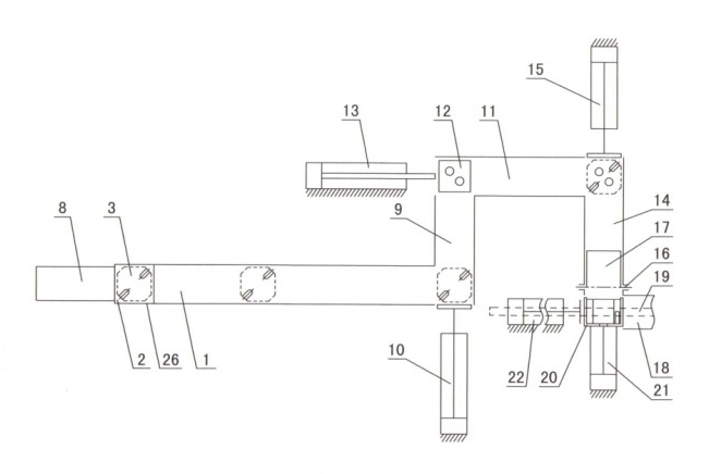 Automatic punching and tapping transmission mechanism for rubber dark chamber