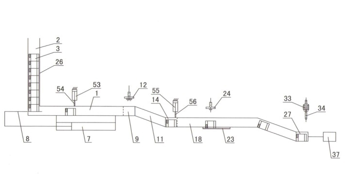 Automatic punching and tapping transmission mechanism for rubber dark chamber