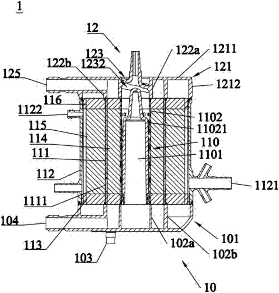 Membrane type oxygenator