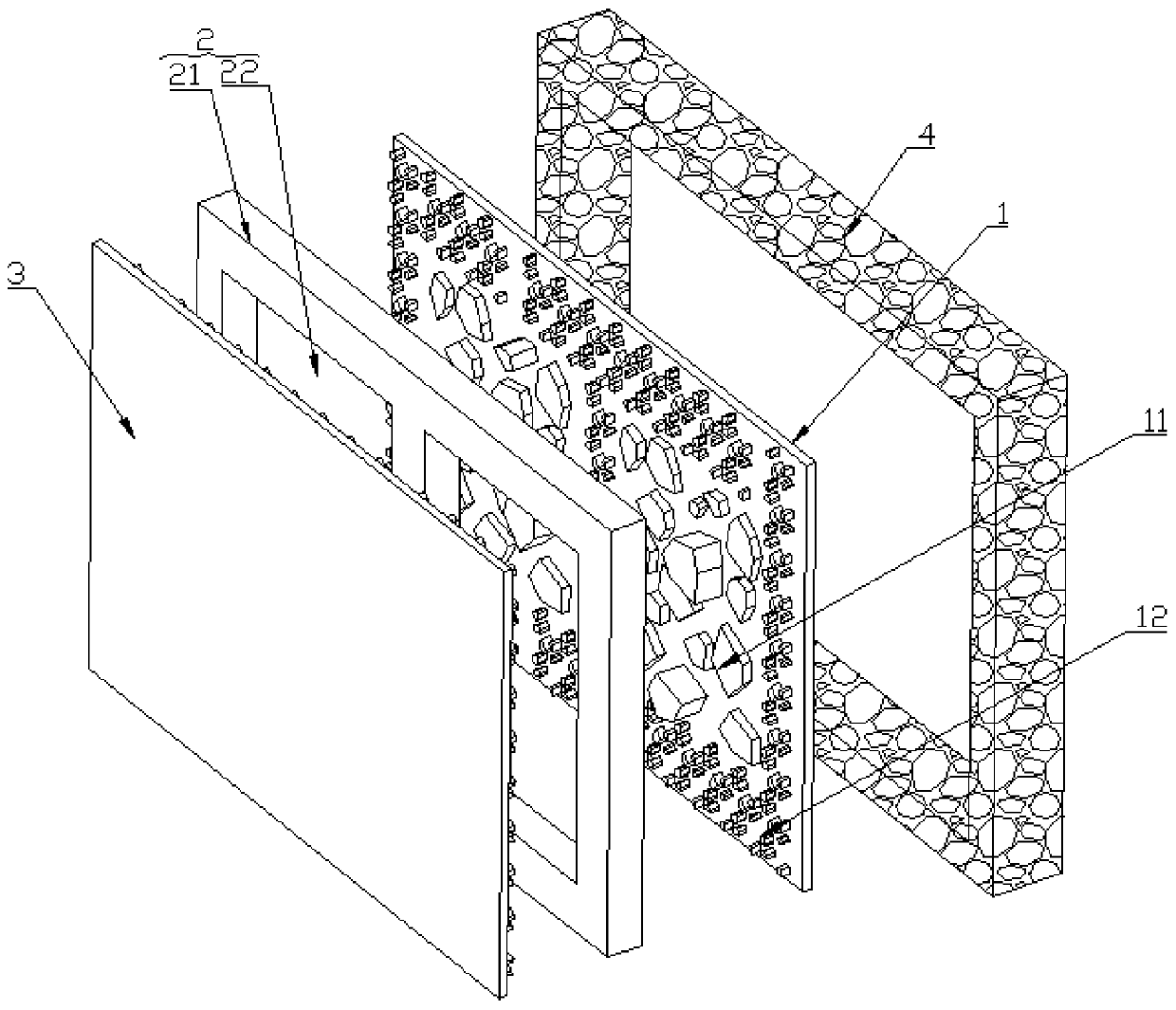 Glass hollow slab imitating crystal crushed stones and manufacturing method thereof