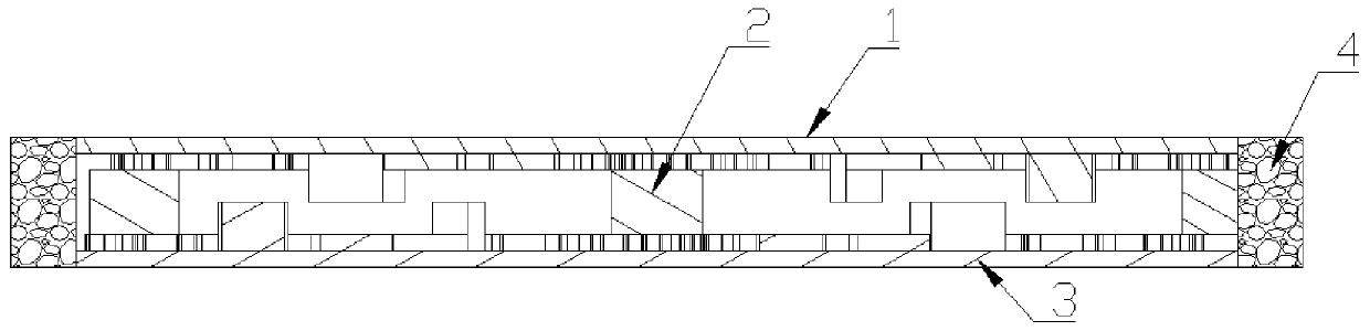 Glass hollow slab imitating crystal crushed stones and manufacturing method thereof