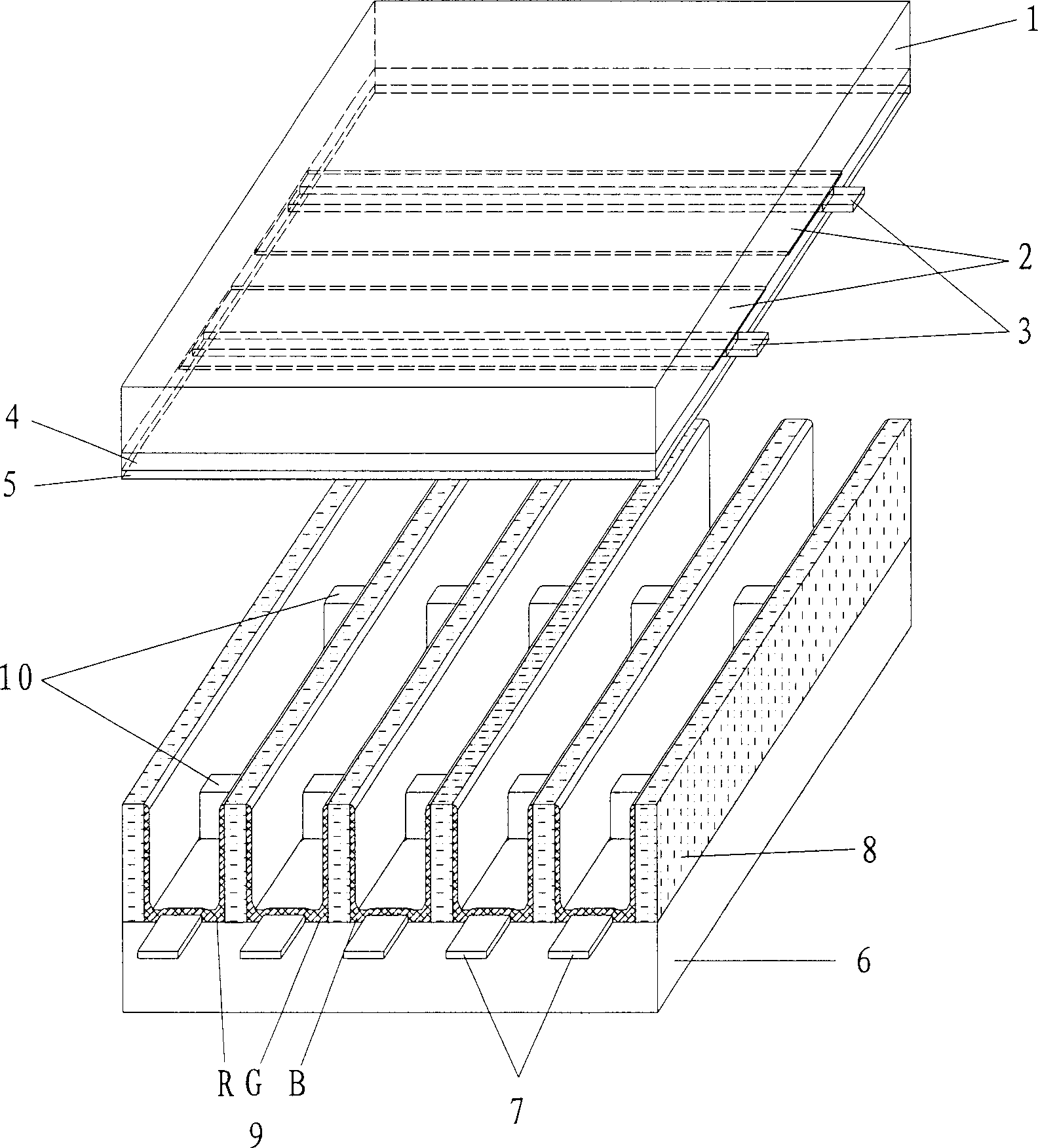 High-brightness AC plasma display screen