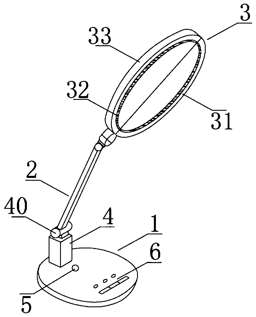 Off-line voice-controlled eye-protection lighting table lamp