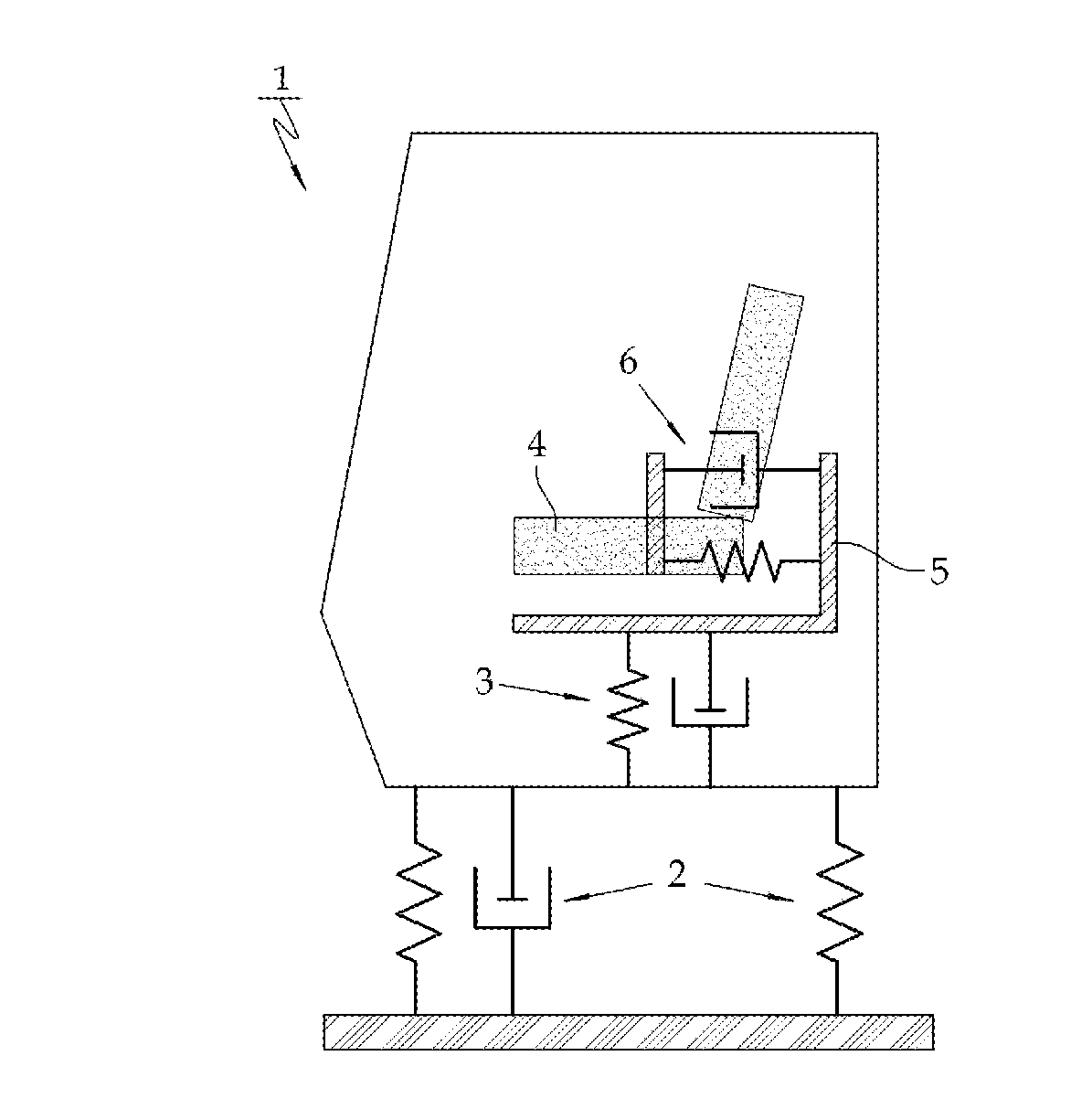 Cabin mounting structure for construction machinery