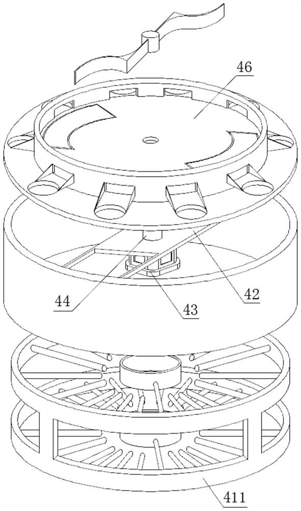 LED surface mounting device with bulk material classification structure and implementation method thereof