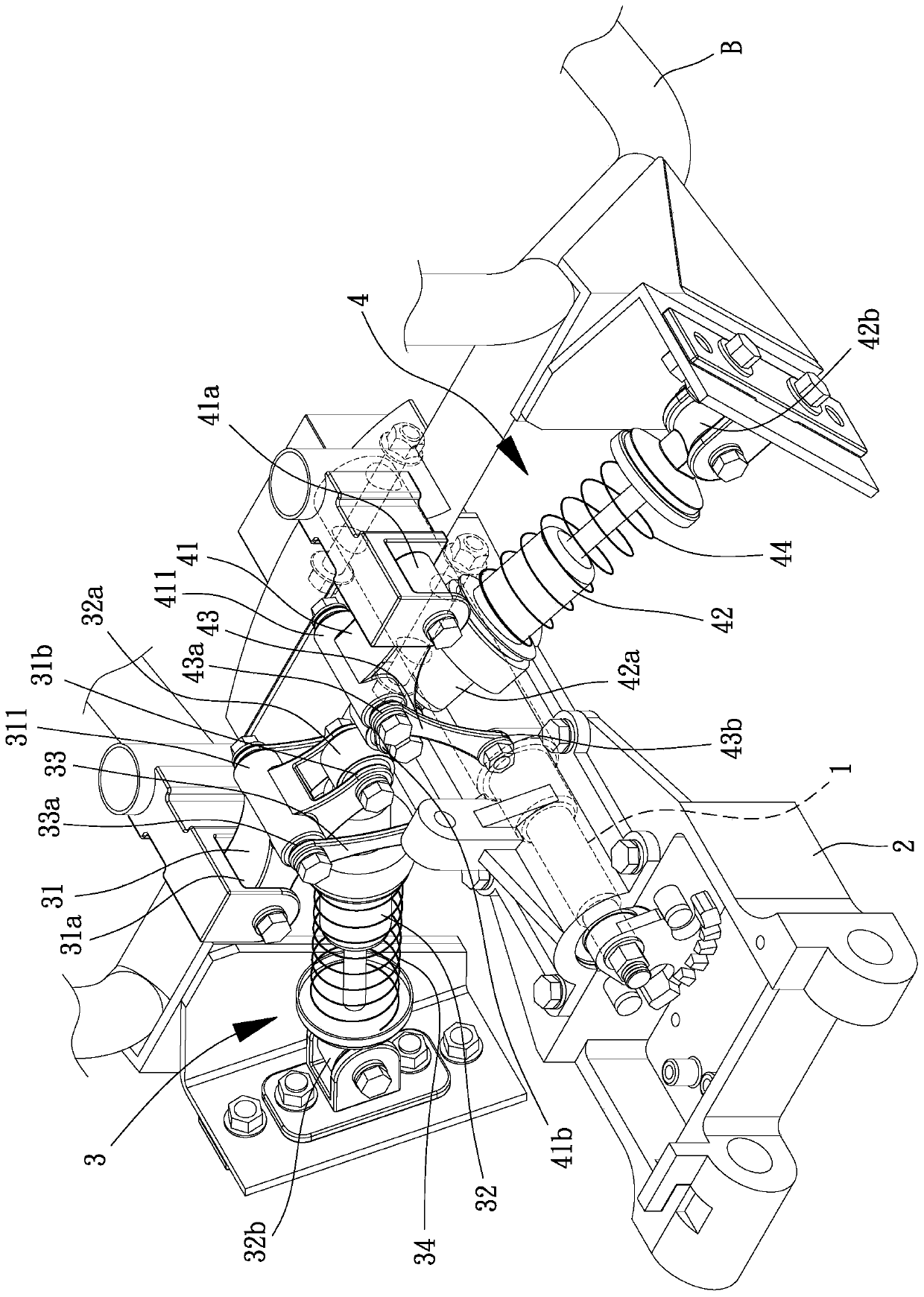 Multi-link vehicle tilt back mechanism