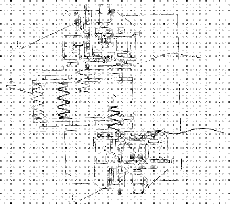 Production device for modified multi-winding-machine bed mesh spring