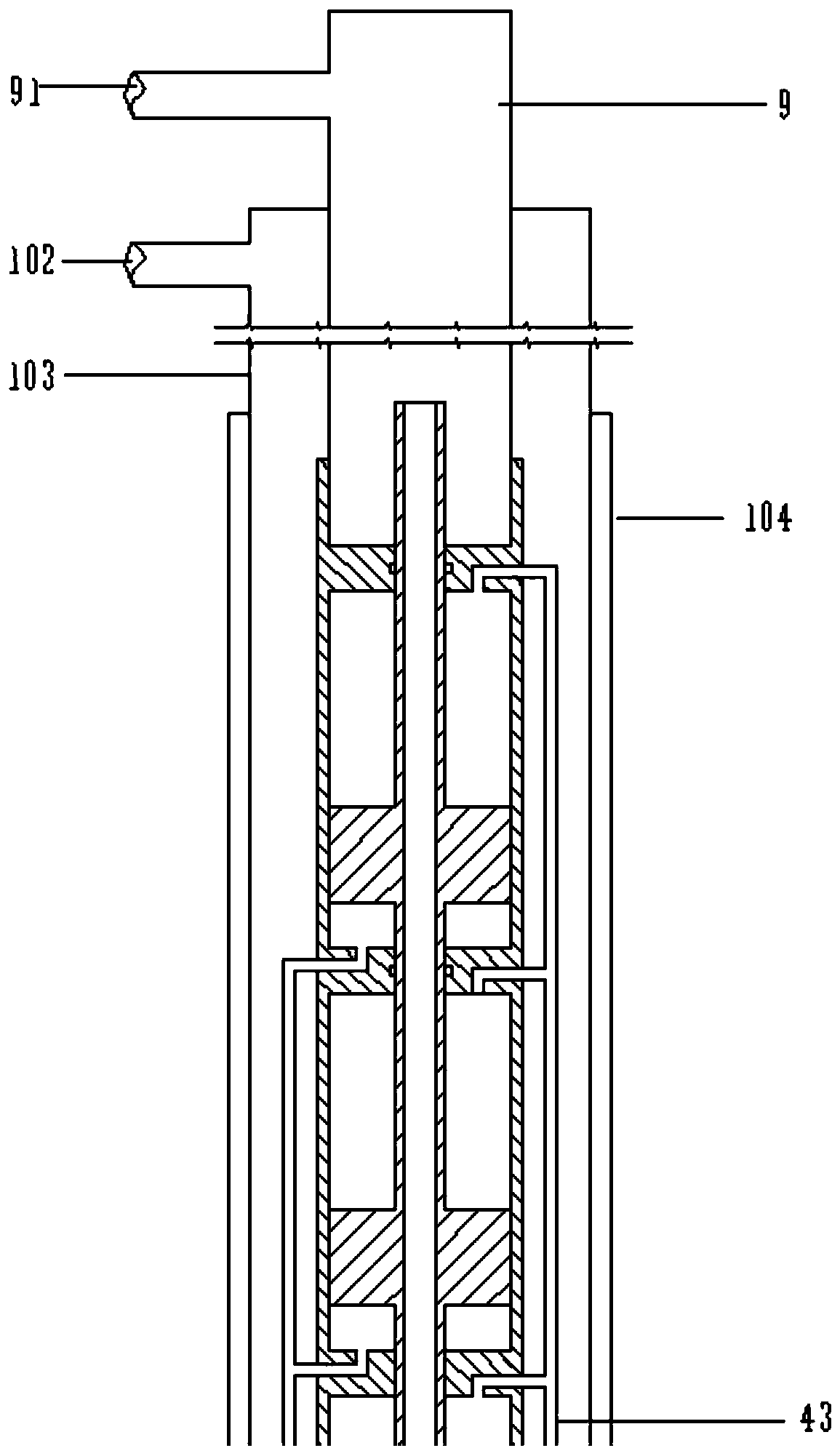 Improved device based on gas well pressure self-priming pump