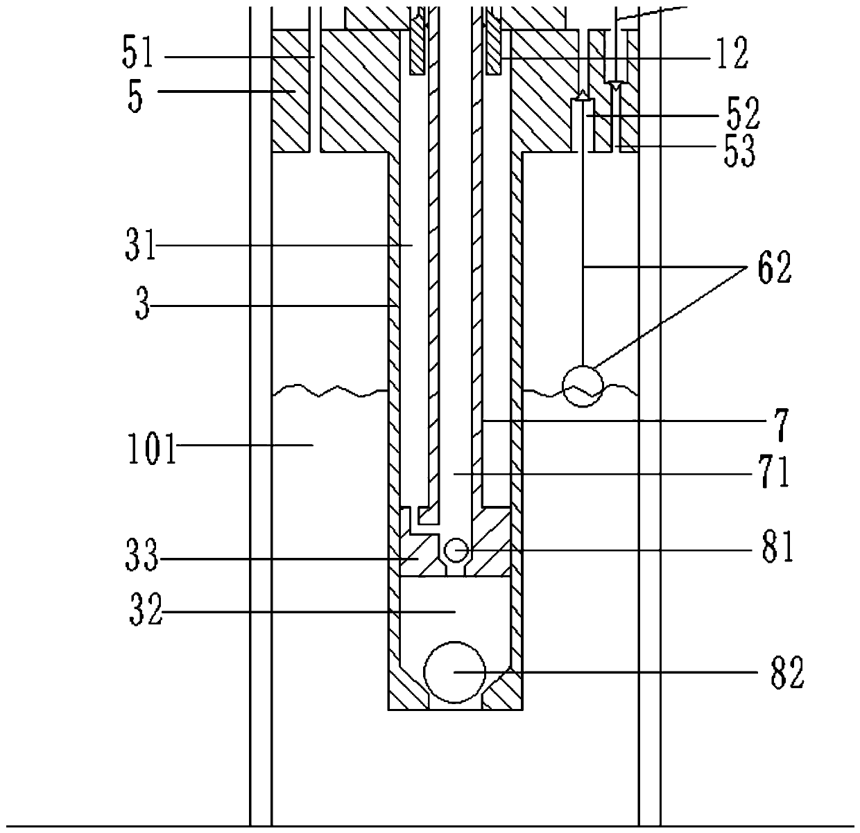 Improved device based on gas well pressure self-priming pump