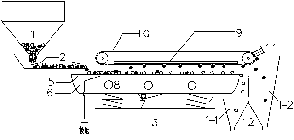 Vibrated fluidized bed electric separator