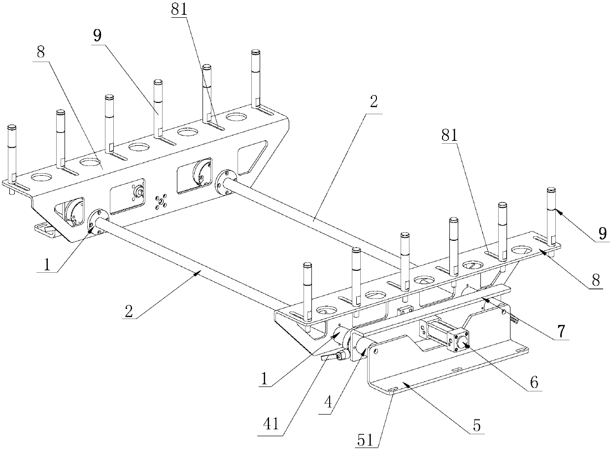 Positioning device for sheets of oil-passing conveying line