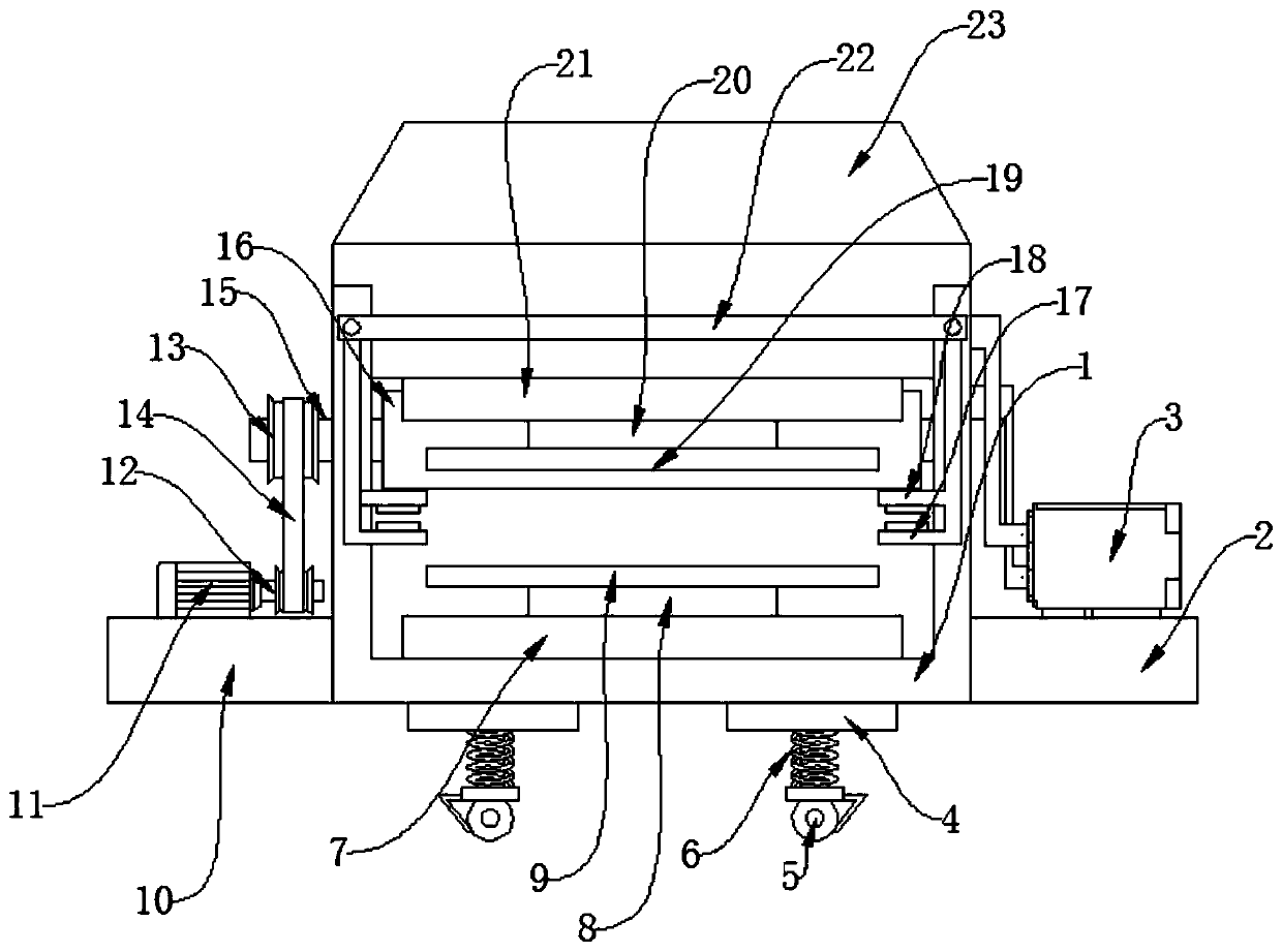 Cloth ironing device for loom