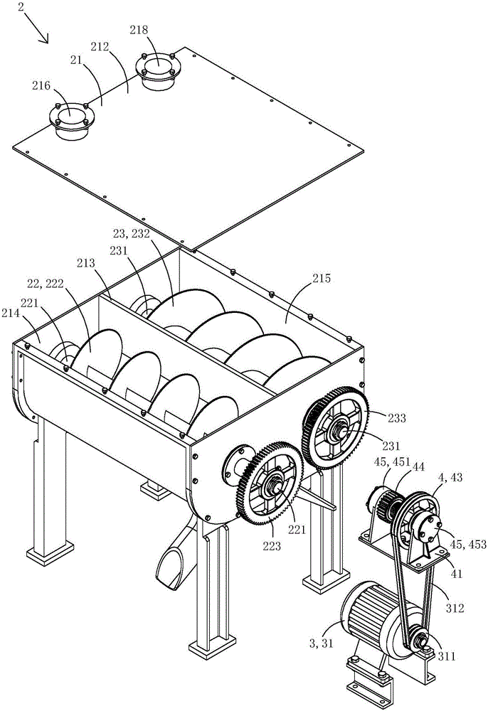 Self-unloading twin granary with more uniform grain distribution