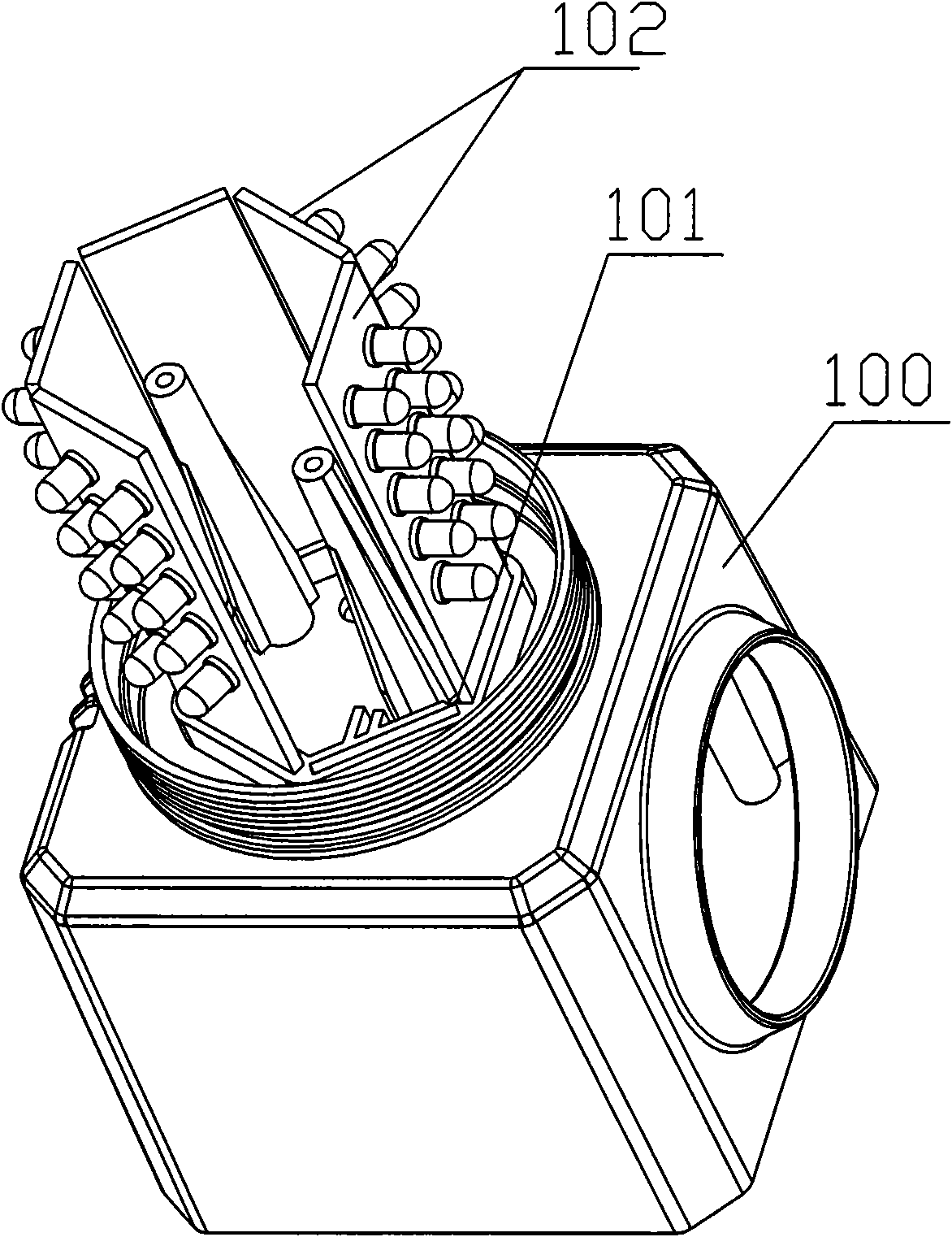 LED signal lamp, PCB (Printed Circuit Board) substrate structure thereof and light source assembly