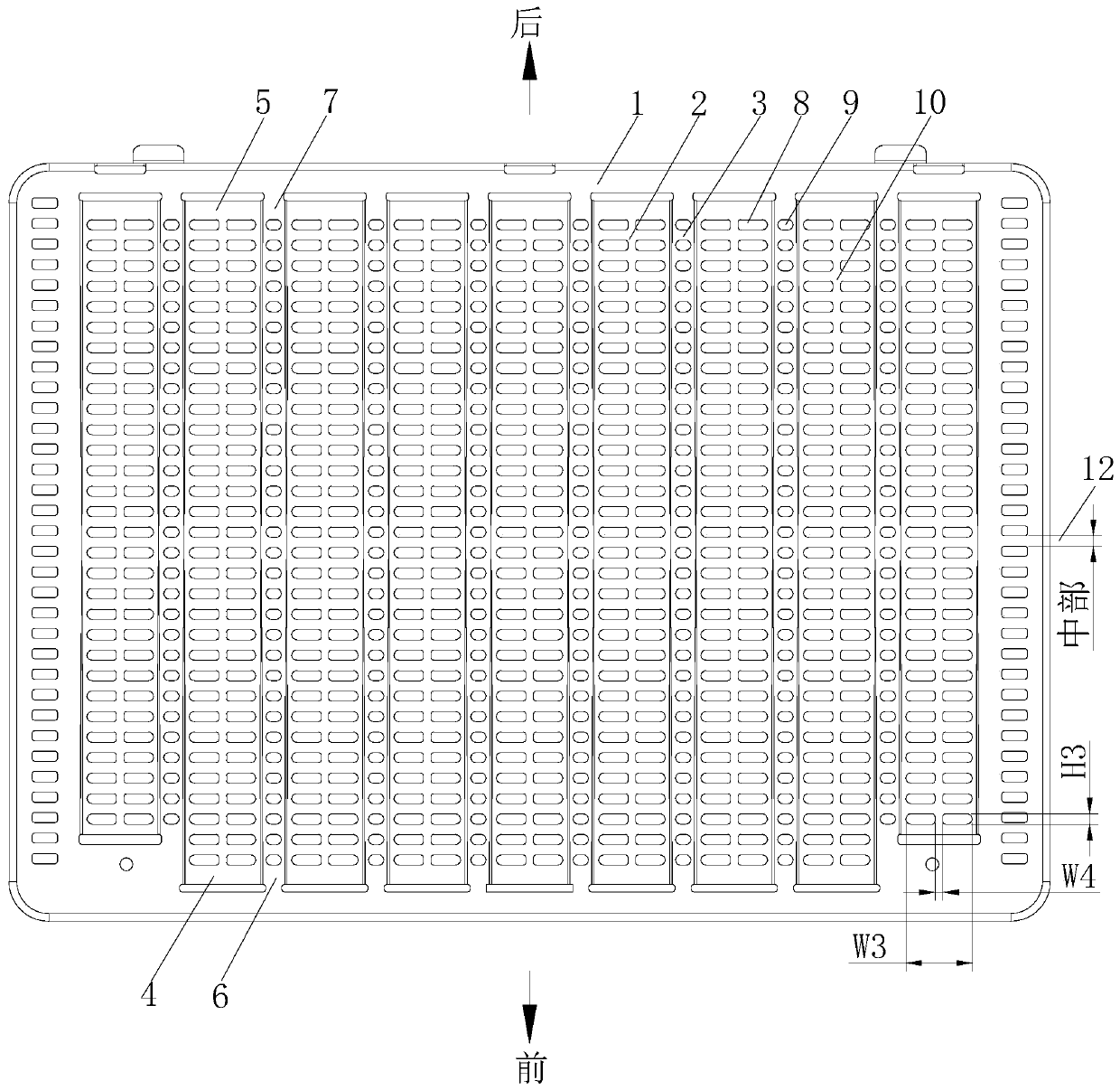 Bidirectional equal-arc curved cooking fume purifying filtering screen and purifying method