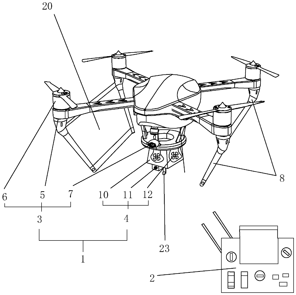 Aerial vehicle for grazing