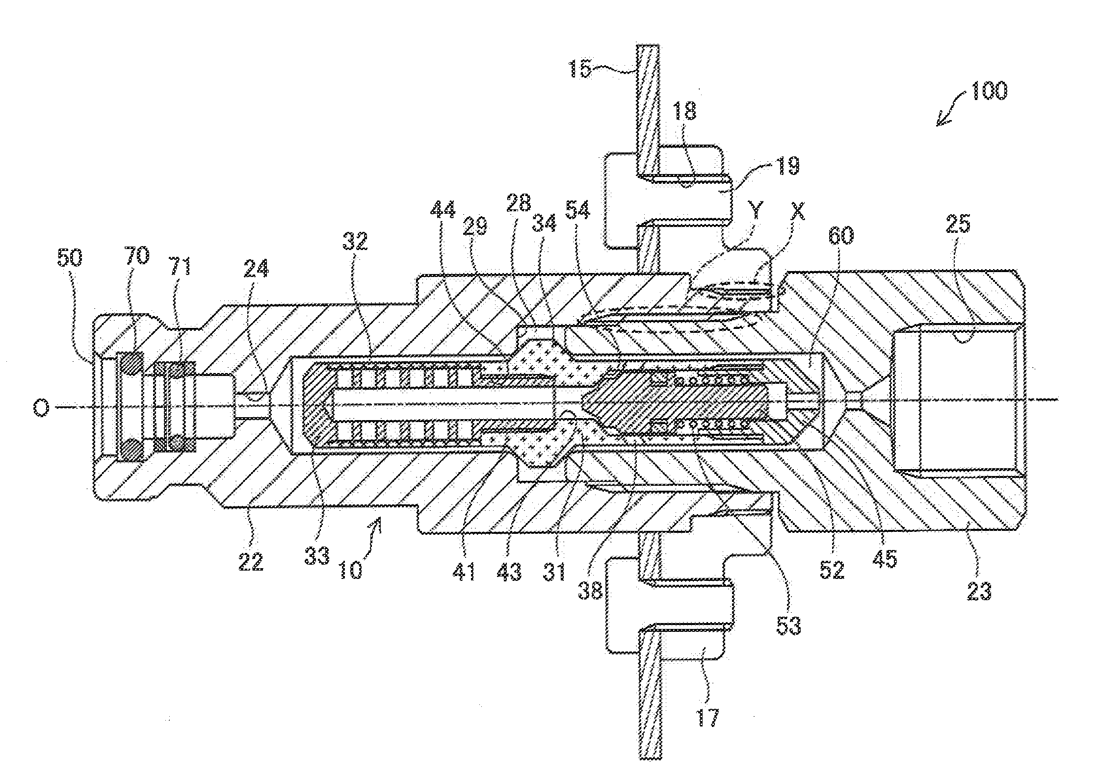 Check valve and receptacle structure