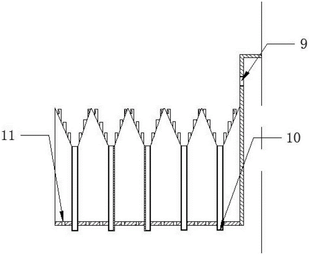 Gas-liquid distributing device applied to packing partition-plate rectifying tower