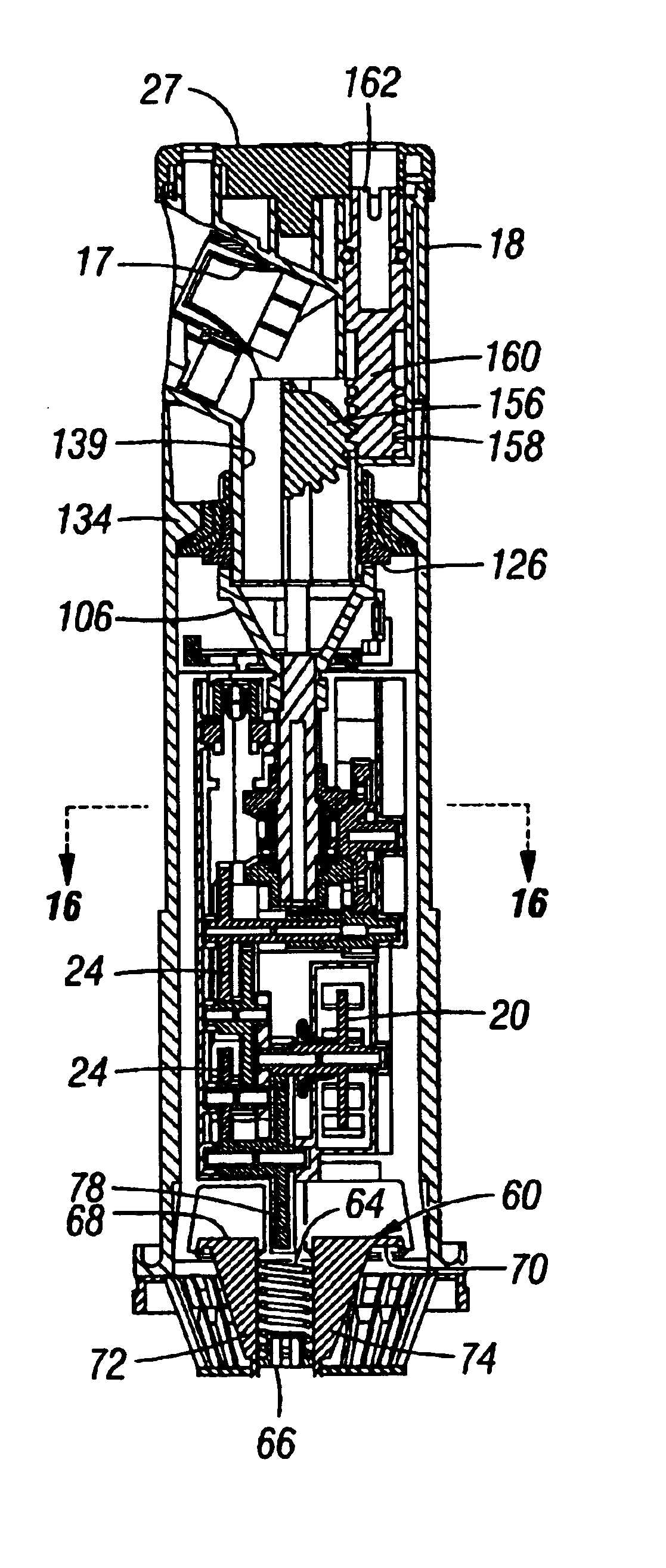 Rotor type sprinkler with insertable drive subassembly including horizontal turbine and reversing mechanism