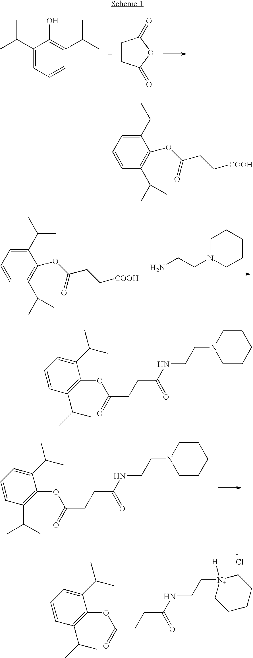 Ph sensitive prodrugs of 2,6-diisopropylphenol