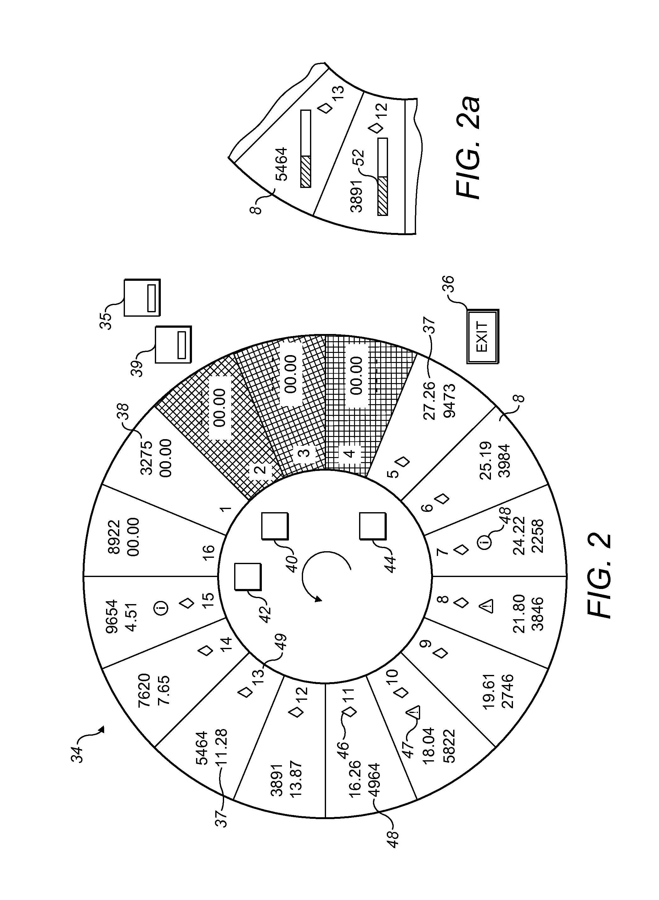 Rotary platform user interface