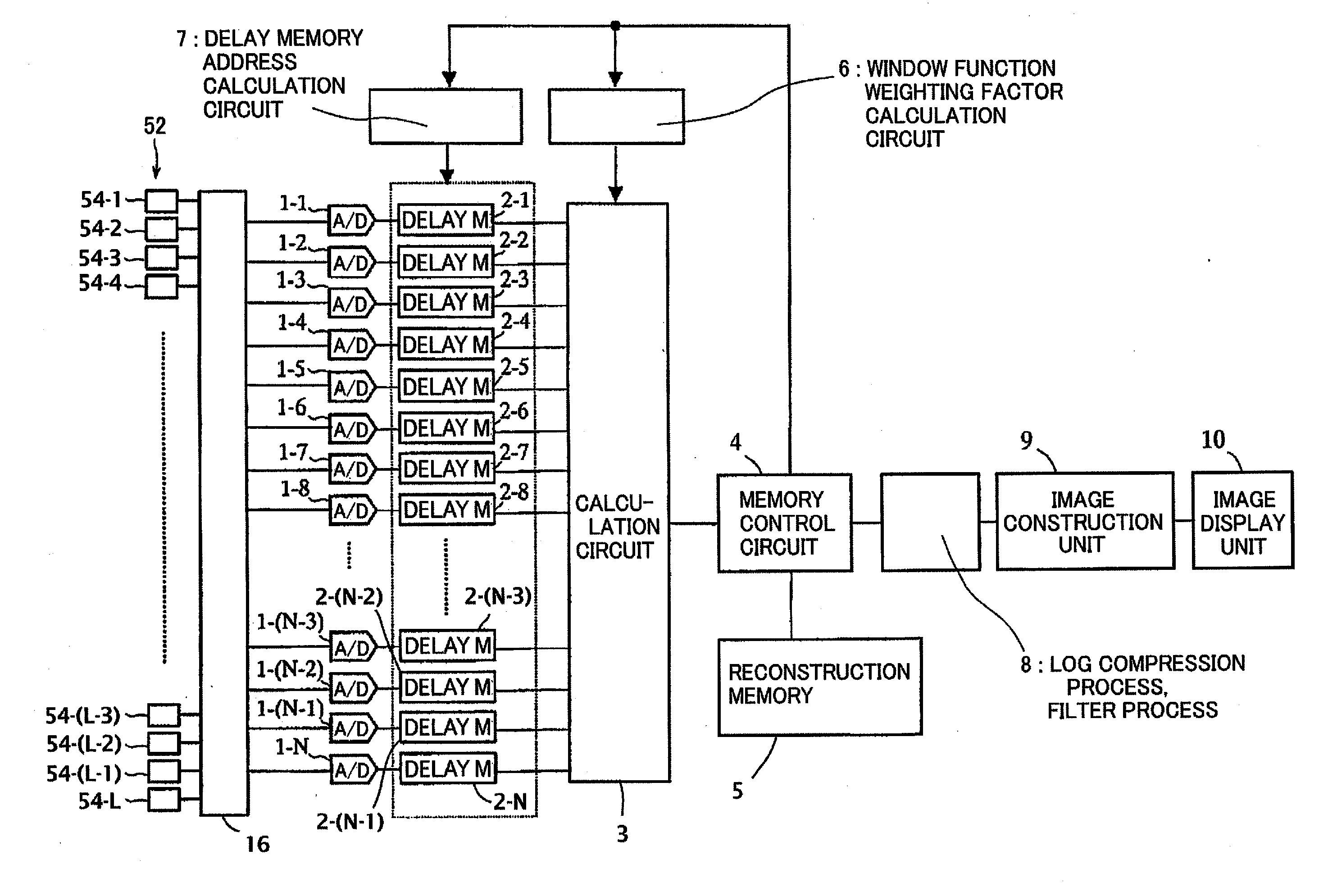 Received data processing apparatus of photoacoustic tomography