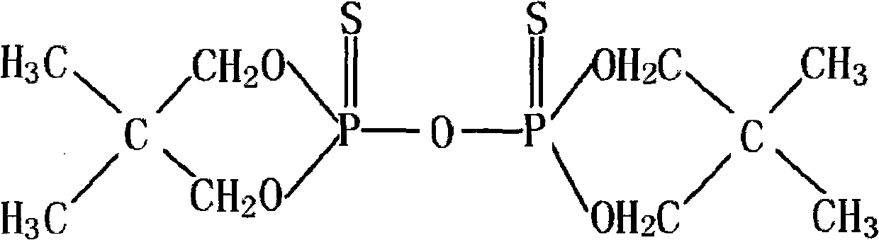 Method for synthesizing dithio dineopentyl phosphate fire retardant