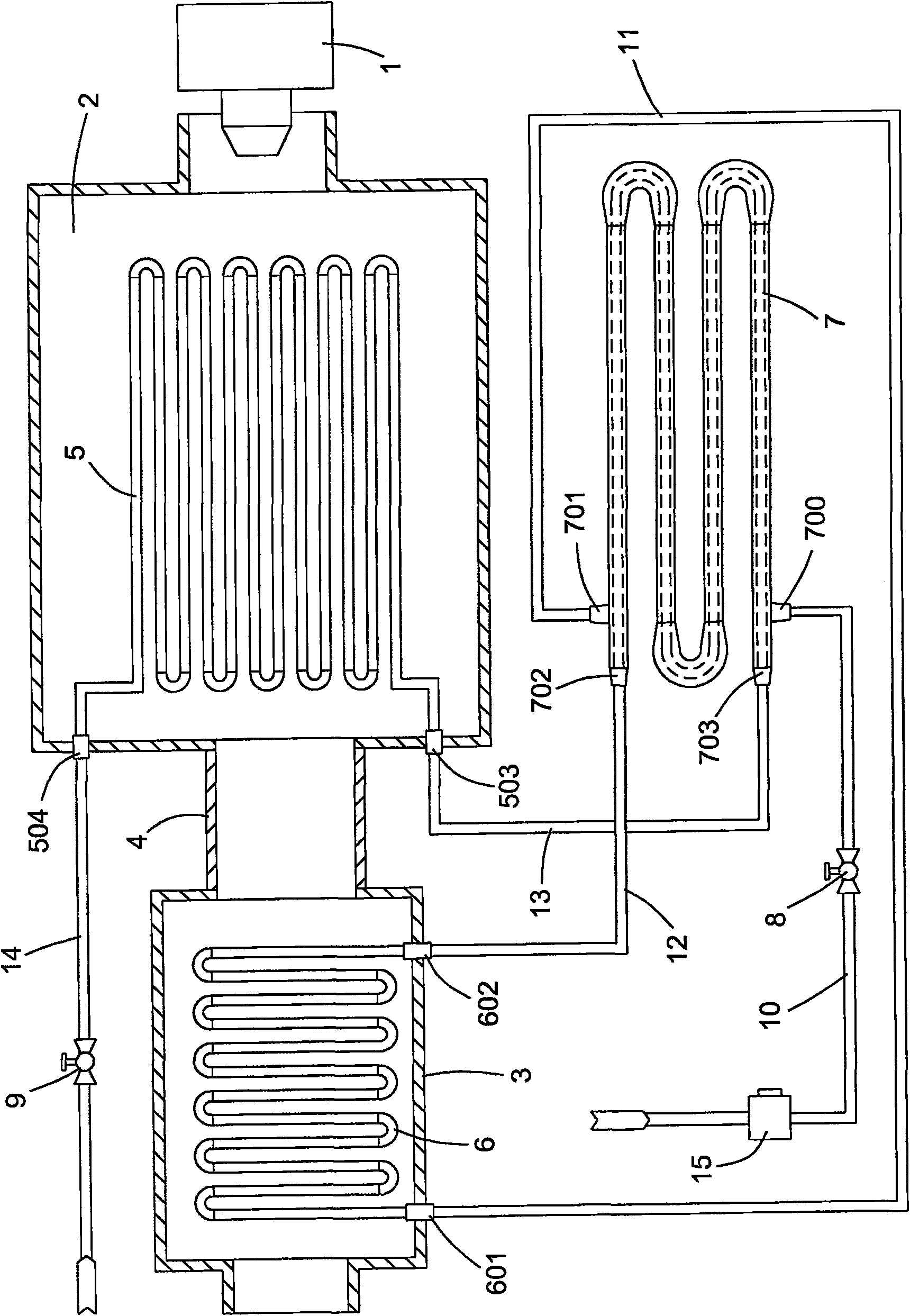 Supercritical pressure steam pouring furnace