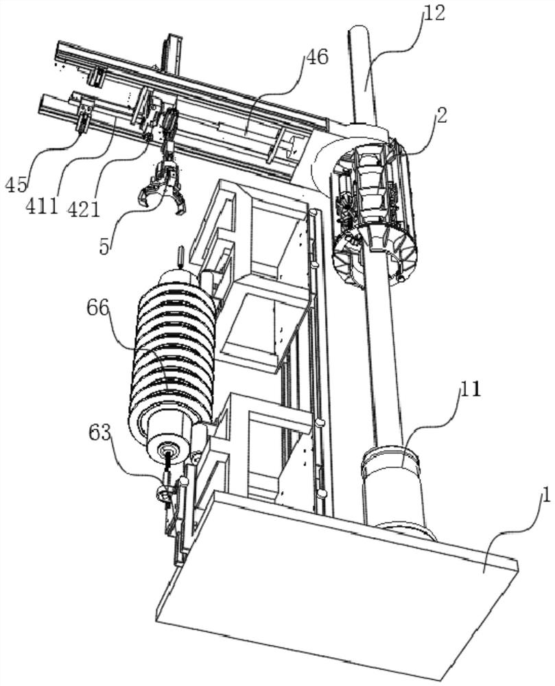 Extra-high voltage power transmission line strain insulator string in-out operation connecting device