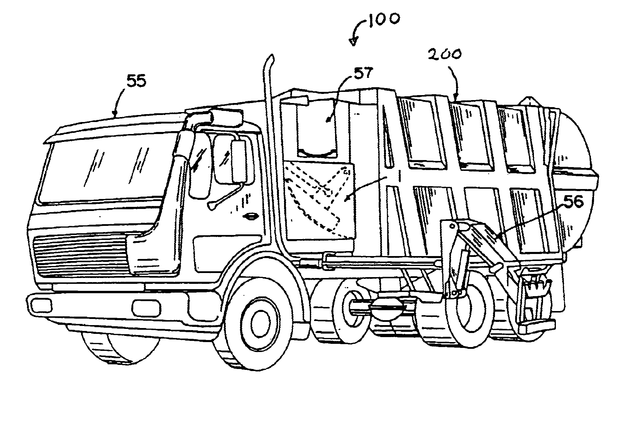 Refuse receptacle having a charging hopper and moving floor and method therefor