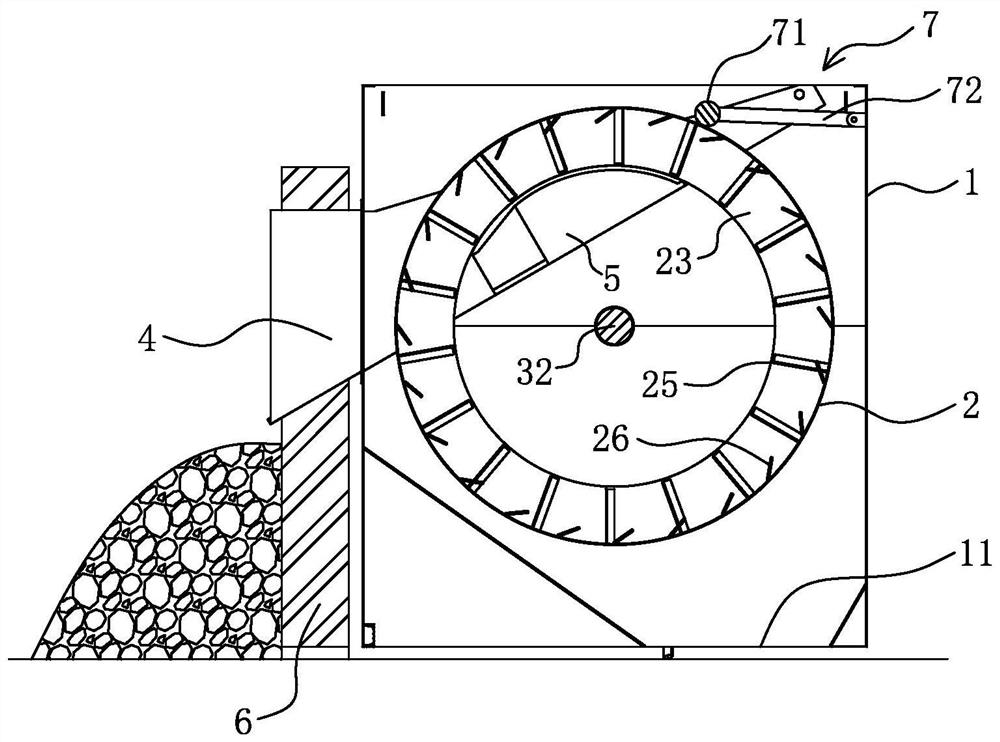 Screw roller screen for separating concrete to recycle gravels