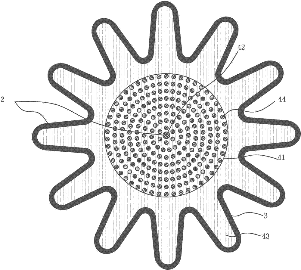 Air battery equipped with rotary bearded zinc electrodes and star-like air electrodes