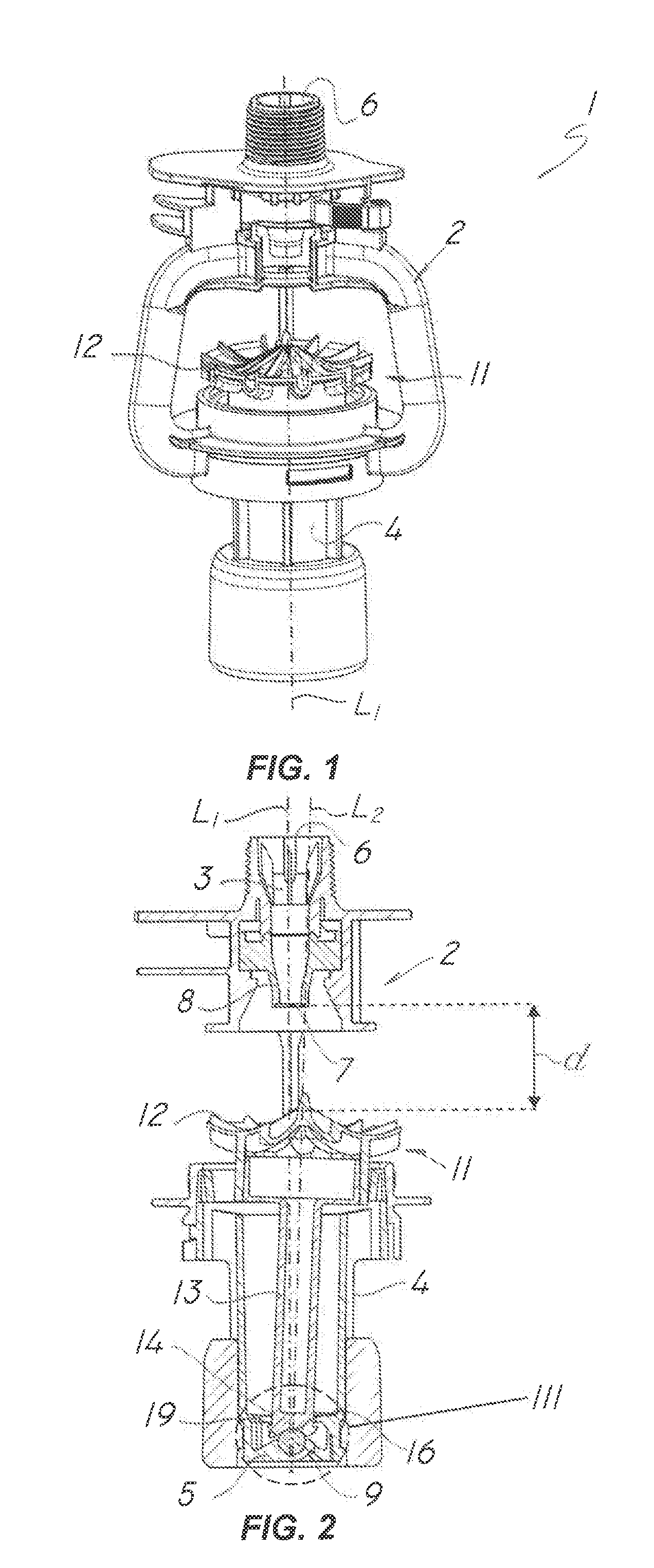 Liquid diffuser device for irrigation systems