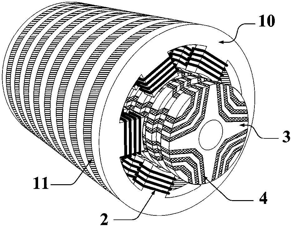 Sine wave power supply double-freedom-degree spiral motor with position self-locking function